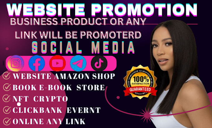 Gig Preview - Promote your website amazon product business online store book blog website