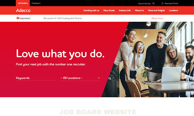 Gig Preview - Do job board website recruitment website board  job healthcare staffing agency