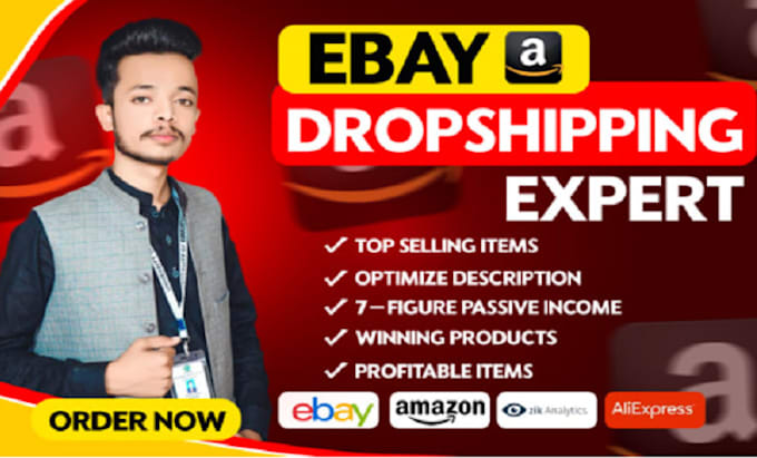 Gig Preview - Do amazon to ebay dropshipping top product research,ebay product hunting