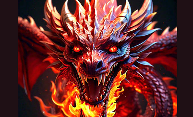 Gig Preview - Create an animated 3d dragon logo that breathes fire