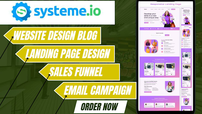 Gig Preview - Design and clone systeme io, systeme io sales funnel, sales funnel