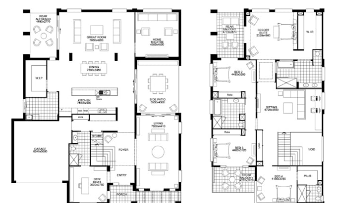 Gig Preview - Do architectural floor plan interior,exterior drawing foundation plan roof plan