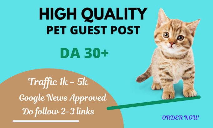 Bestseller - create guest post on pet cat, dog on my high da pet and animals blogs