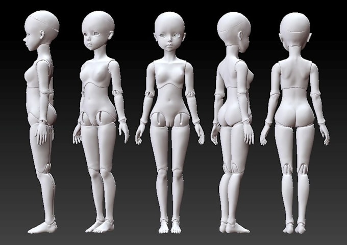 Bestseller - sculpt toy design, 3d doll, 3d bjd model, ball joint doll, articulated model to