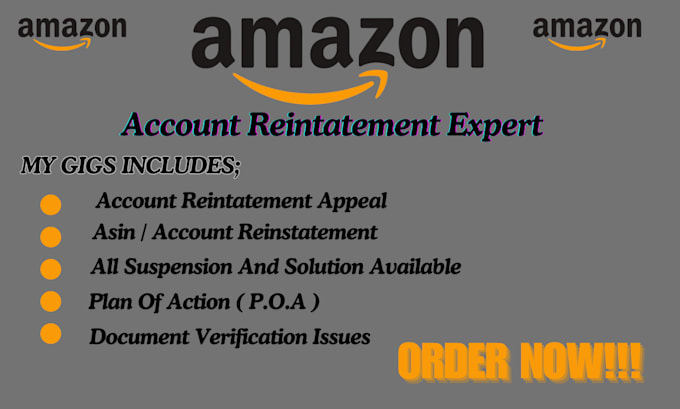 Gig Preview - Amazon appeal letter and reinstate your deactivated suspended amazon account