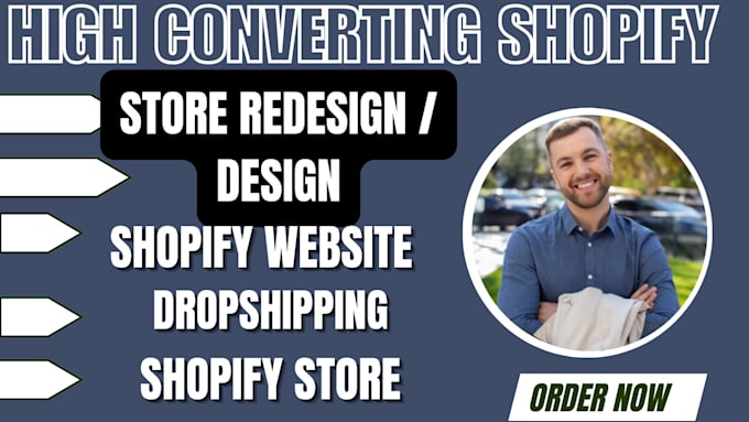 Gig Preview - Do shopify website design shopify redesign dropshipping store shopify website