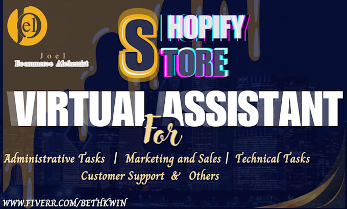 Gig Preview - Be your shopify virtual assistant shopify store manager