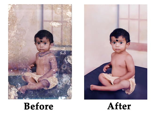 Gig Preview - Restore old photos,repair,retouch photo,colorize old photos