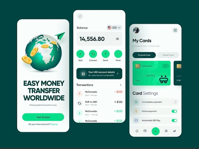 Gig Preview - Develop money transfer app and website, crypto wallet app, payment app, loan app