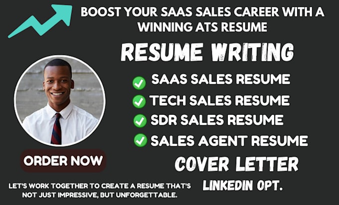 Gig Preview - Write saas sales role tech sales sdr sales professional resume