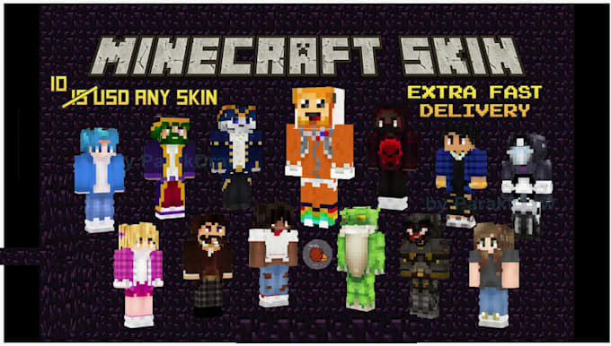 Gig Preview - Make a professional custom quality minecraft skin for you