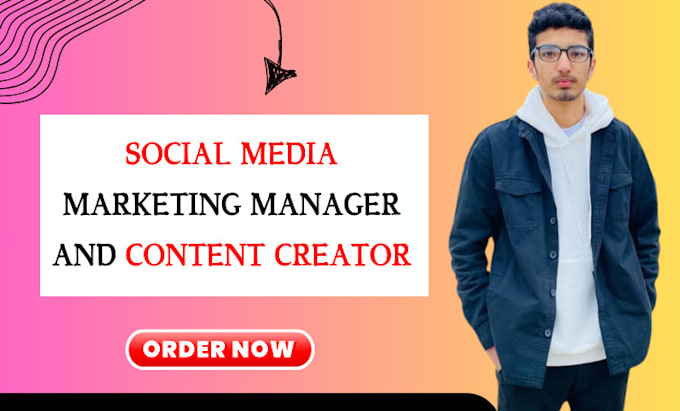 Gig Preview - Be your social media marketing manager and content creator