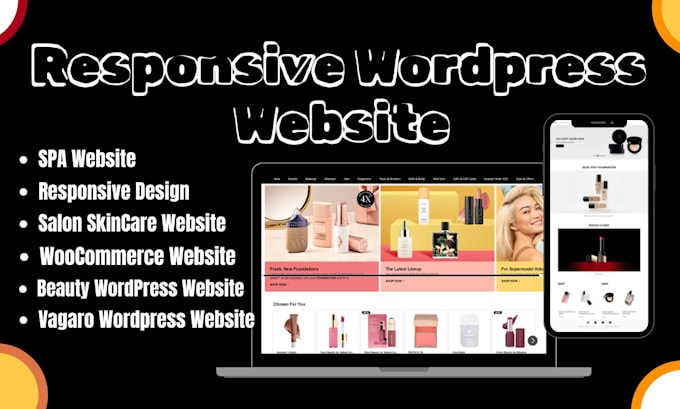 Gig Preview - Build hair salon beauty salon skincare salon andspa vagaro wordpress website wix