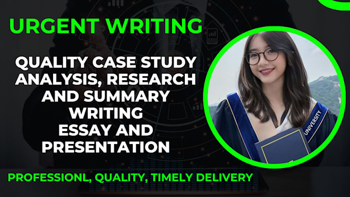 Gig Preview - Do quality research, and summary writing and case study analysis