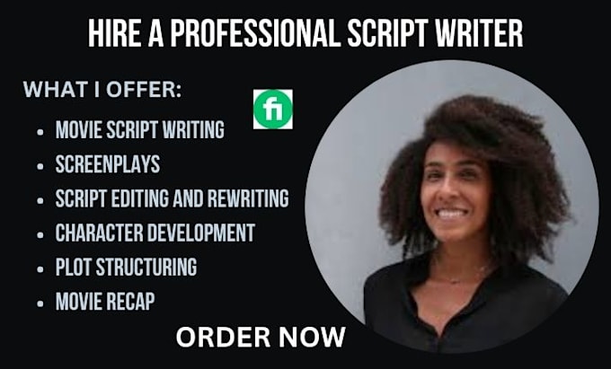 Gig Preview - Be your movie scriptwriter, screenplay, screenwriting, movie script writing