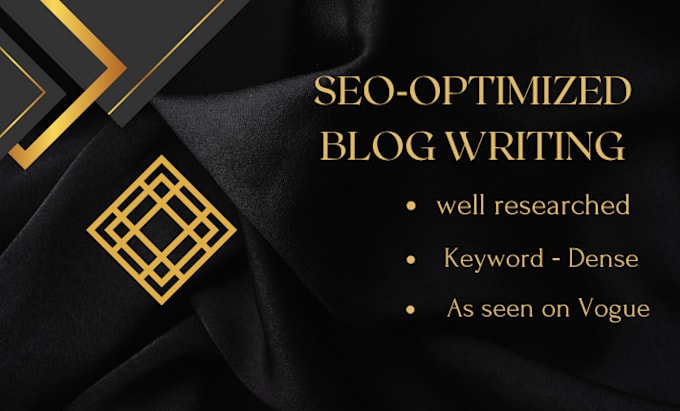 Gig Preview - Write profesional SEO optimized, blog posts and articles