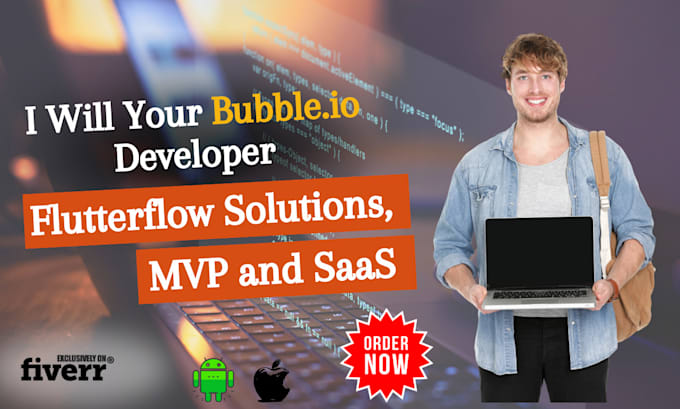 Gig Preview - Develop your bubble io web app, flutterflow solutions, mvp and saas