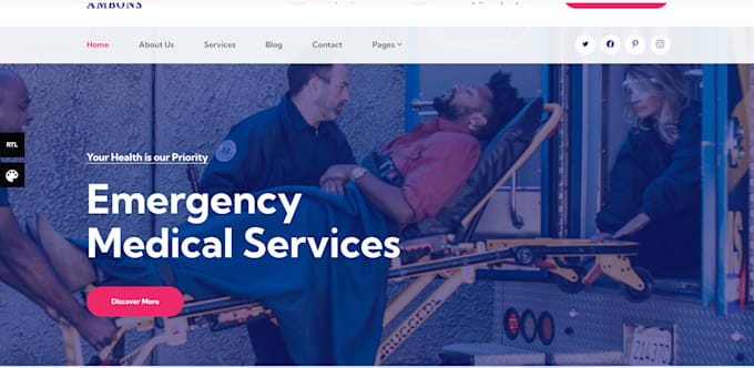 Gig Preview - Design non emergency medical transportation, website, healthcare website