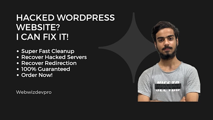 Gig Preview - Wordpress malware removal, hacked wordpress website security