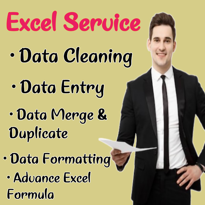 Gig Preview - Do ms excel data cleaning , formatting and data merge