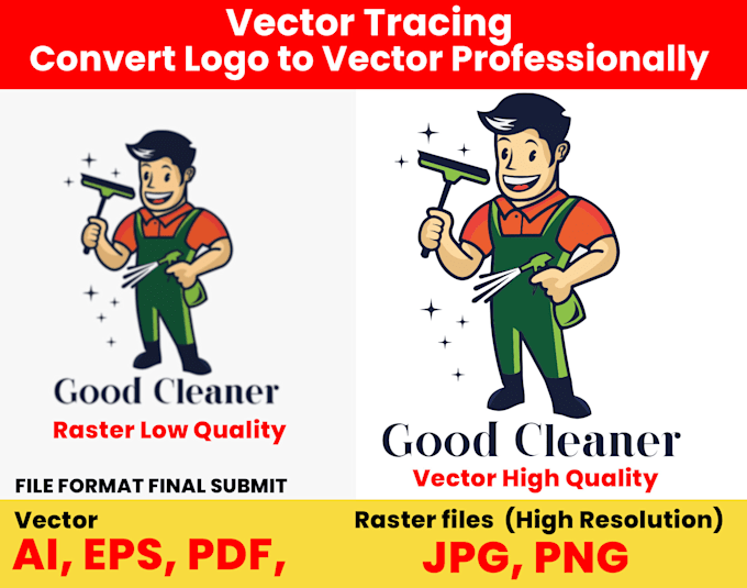 Gig Preview - Vector tracing, convert logo to vector professionally