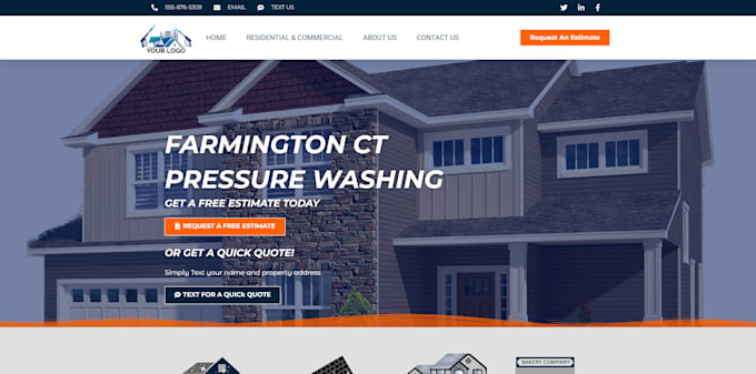 Gig Preview - Create a pressure washing website view my live templates