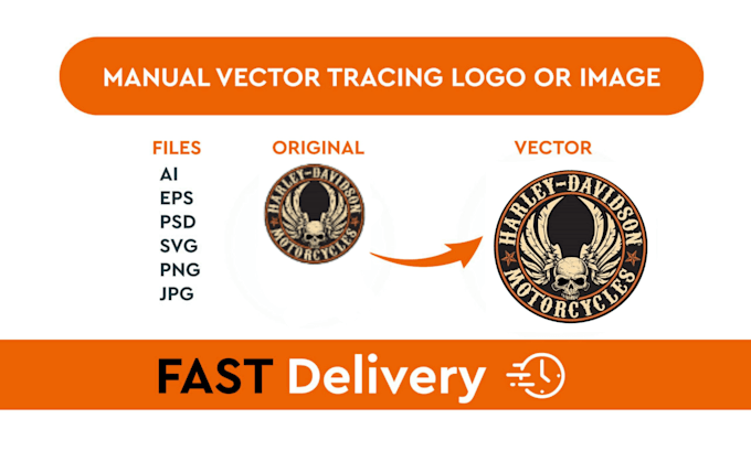 Gig Preview - Vector tracing, vectorize your logo, convert image to vector