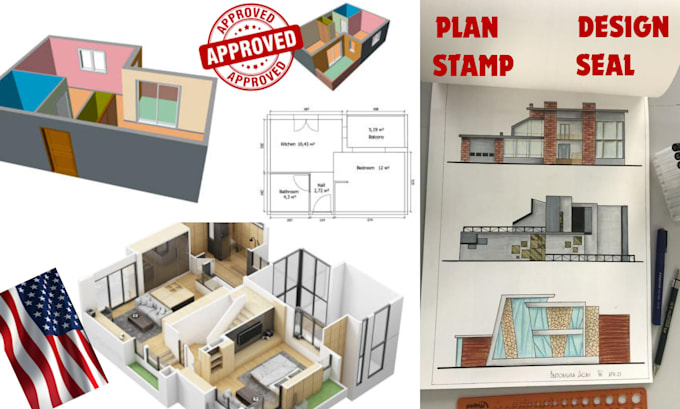 Gig Preview - Seal sign engineering drawing and architectural stamp 2d floor for city permit