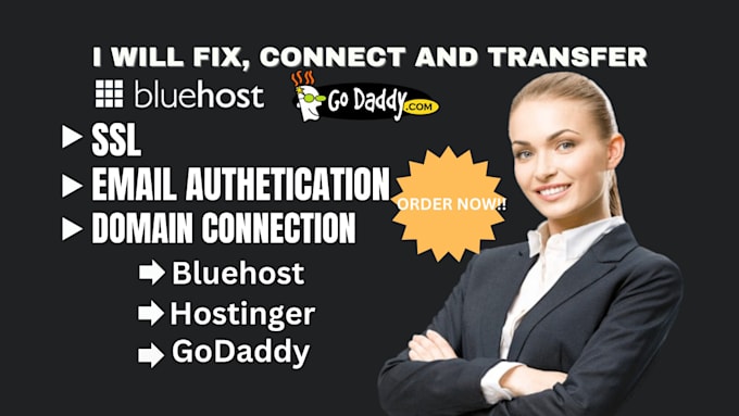 Gig Preview - Fix ssl and email issue, connect domain to hostinger, godaddy, bluehost website