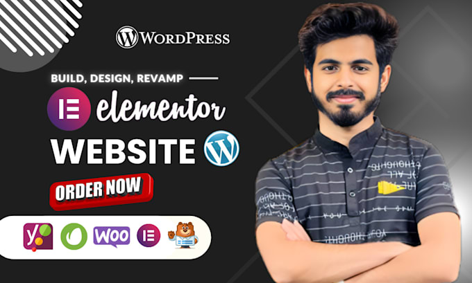 Gig Preview - Create wordpress website, website design with elementor pro