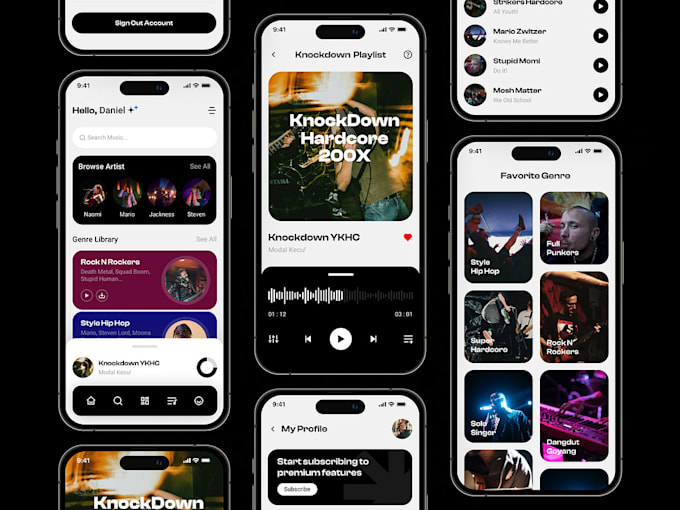 Gig Preview - Develop music streaming app live streaming app music app video streaming app