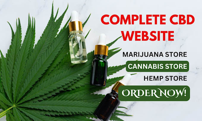 Gig Preview - Design cbd website cannabis delivery medical hemp store marijuana vape website