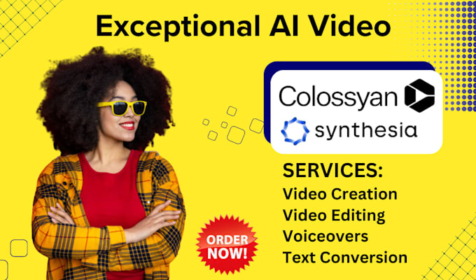 Gig Preview - Create ai video, synthesia ai, colossyan, lumen5, flexclip, invideo,camtasia pro