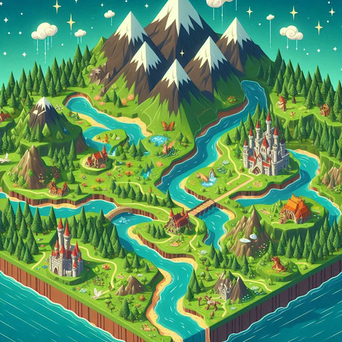 Gig Preview - Make an amazing fantasy map illustration for you