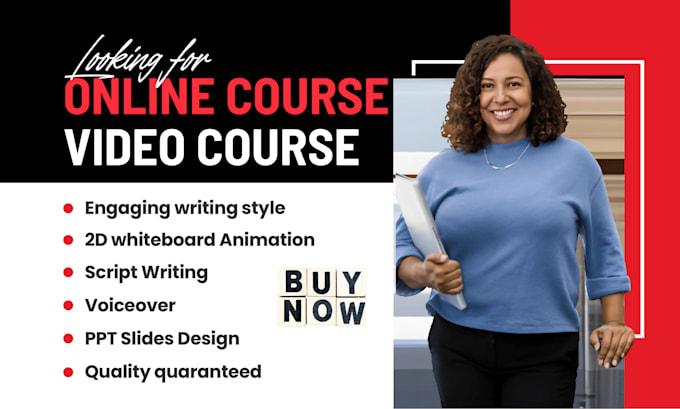 Gig Preview - Create engaging online course content, 2d whiteboard animation video course, PPT