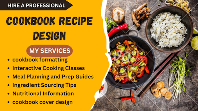 Gig Preview - Write design and format, cookbook or recipe book, cookbook cover design