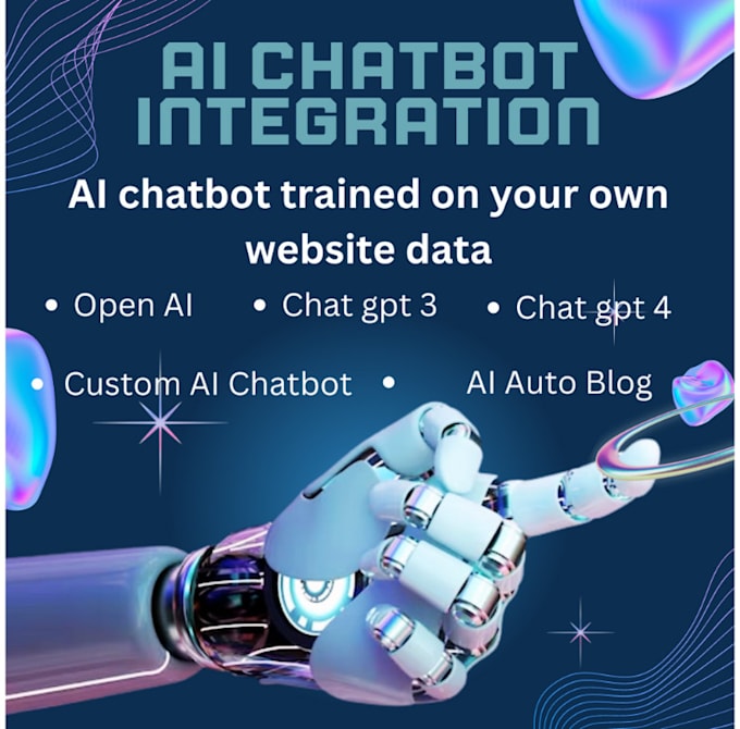 Gig Preview - Integrate ai chatbots with chatgpt 3 or chatgpt 4 for your website