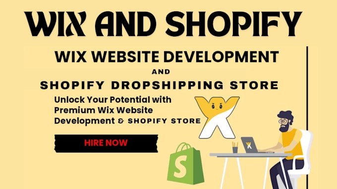 Gig Preview - Build wix website design create shopify dropshipping store edit website design