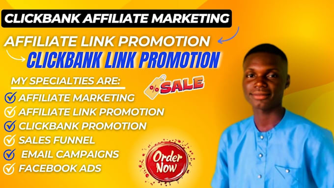 Gig Preview - Clickbank affiliate link promotion affiliate marketing clickbank link promotion