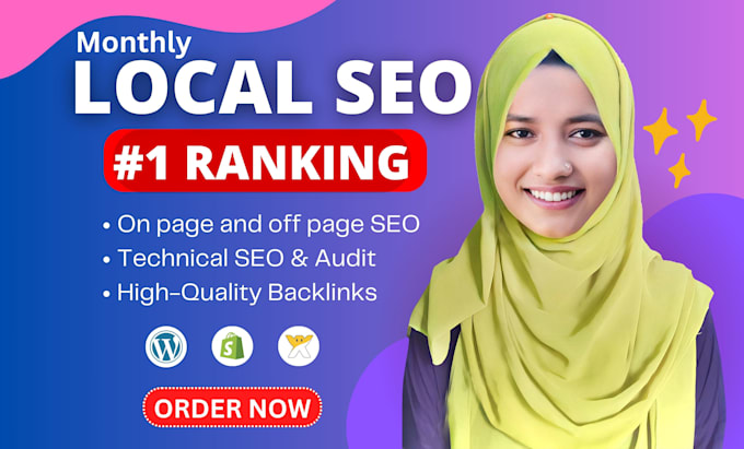 Gig Preview - Complete monthly local SEO services for google top ranking your website