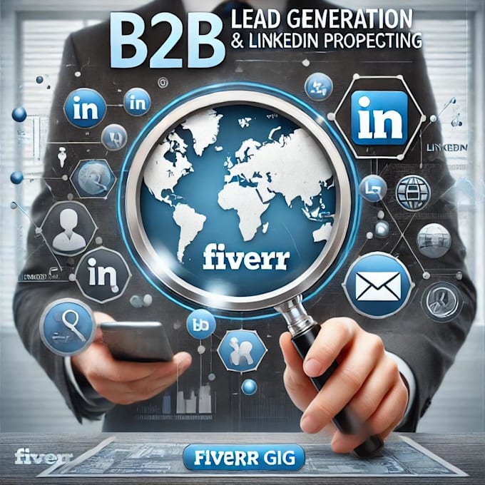 Gig Preview - B2b lead generation build prospect lists linkedin prospecting email lists