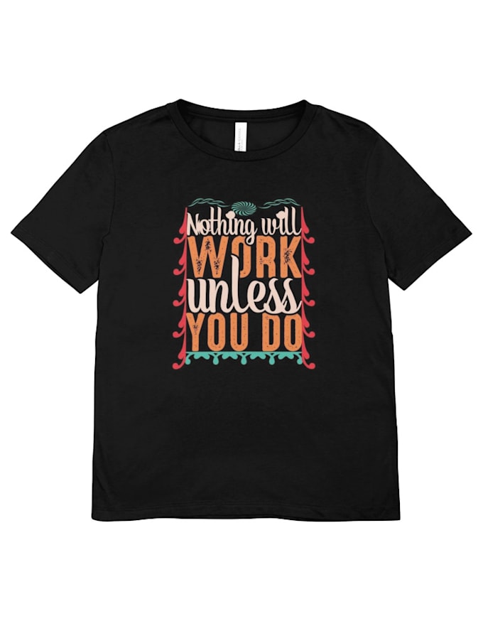 Gig Preview - Create a custom typography tshirt design