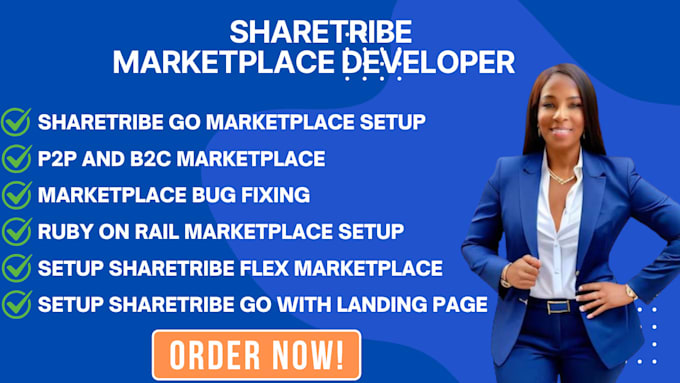 Gig Preview - Setup sharetribe marketplace, landing page sharetribe flex