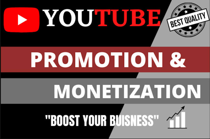 Gig Preview - Do organic youtube video or channel promotion for monetization