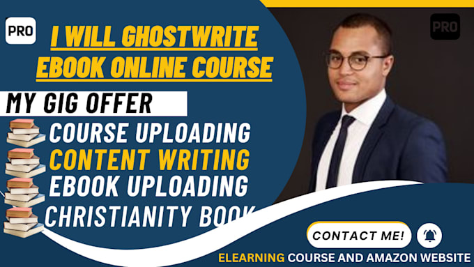 Gig Preview - Create ebook online course content kajabi course creation training course writer