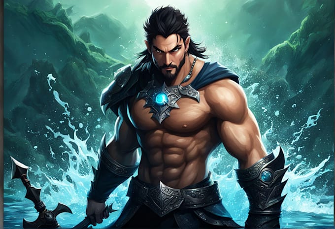 Bestseller - create fantasy character illustration, portrait, scene, splash art