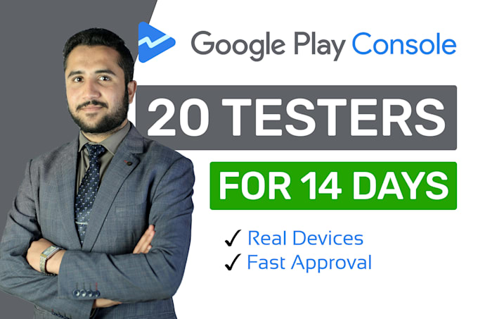 Gig Preview - Provide 12 devices or 20 devices active testers for the google play console