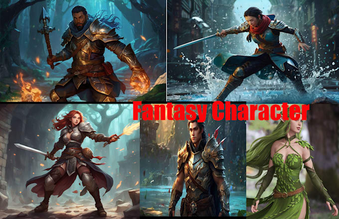 Gig Preview - Make fantasy illustration and dnd character art for you