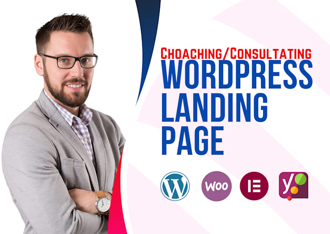 Gig Preview - Wordpress landing page design, elementor pro for consulting, coaching website