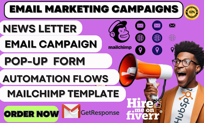 Gig Preview - Setup ecommerce email marketing  campaign with maillchimp and klaviyo flows